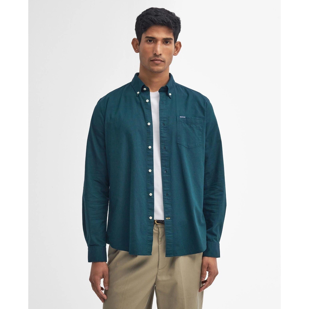 Barbour Marsden Tailored Long-Sleeved Shirt - Evergreen GN59