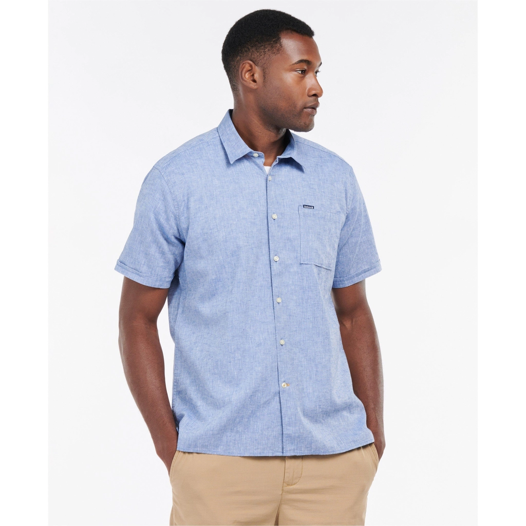 Barbour Nelson Short Sleeve Summer Shirt - Blue