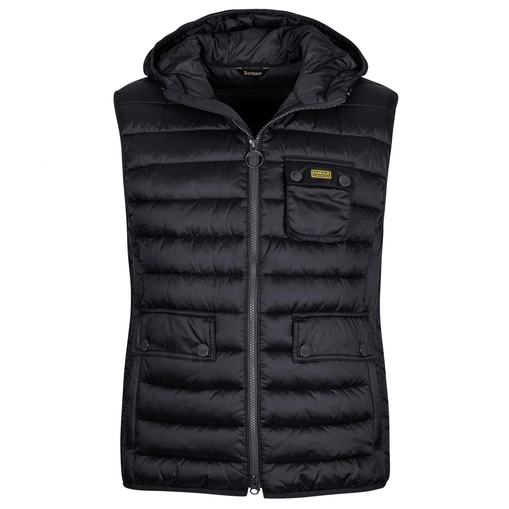 Barbour Ousten Hooded Gilet - Black BK91