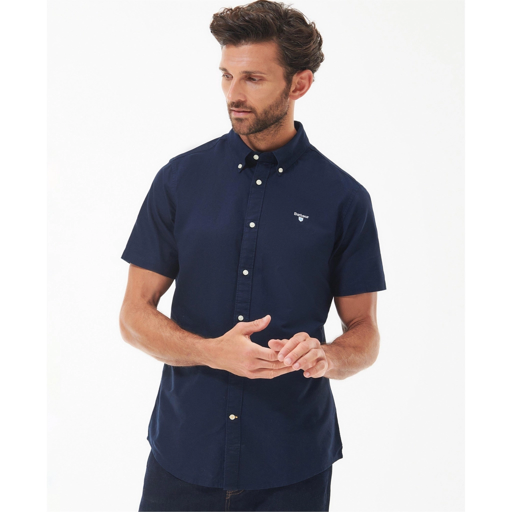 Barbour Oxford Short Sleeve Tailored Shirt - Navy NY91