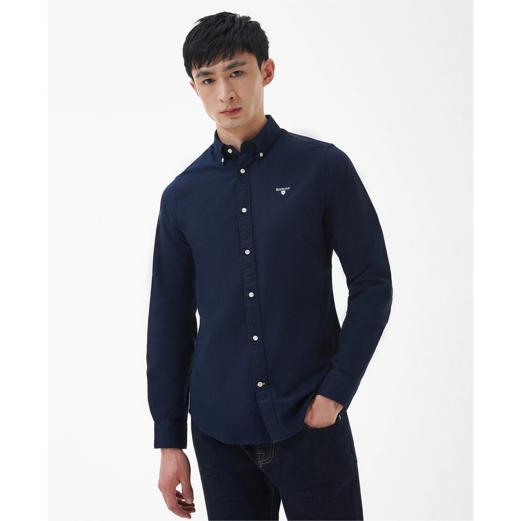 Barbour Oxford Tailored Long Sleeved Shirt - Navy NY91