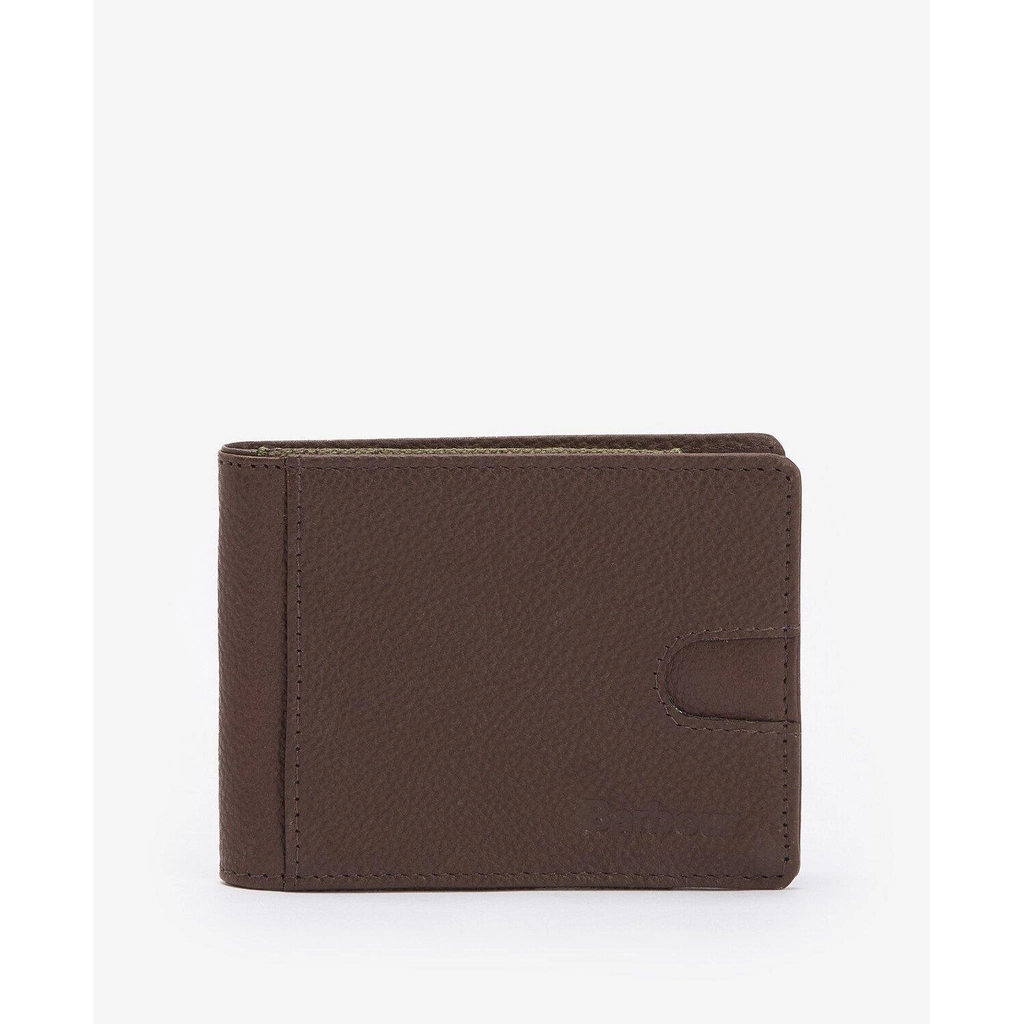 Barbour Padbury Leather Wallet & Fob Gift Set - Dark Brown BR71