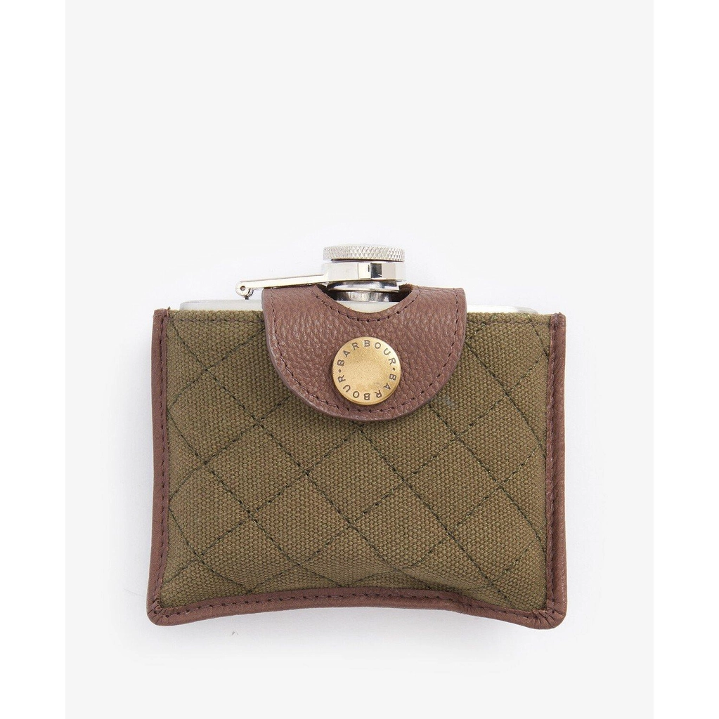Barbour Padbury Quilted Hip Flask - Brown BR71