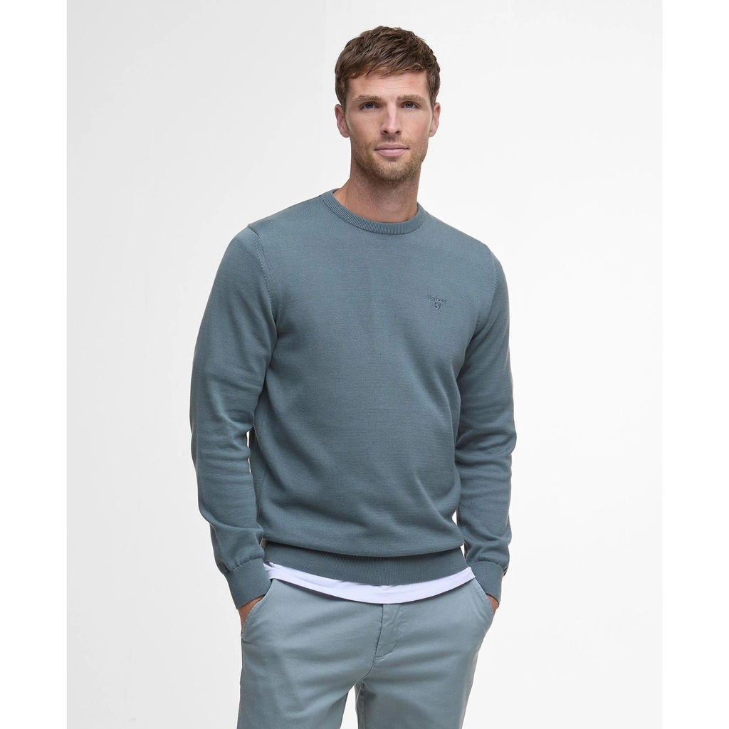 Barbour Pima Cotton Crew Neck Jumper - Vintage Teal