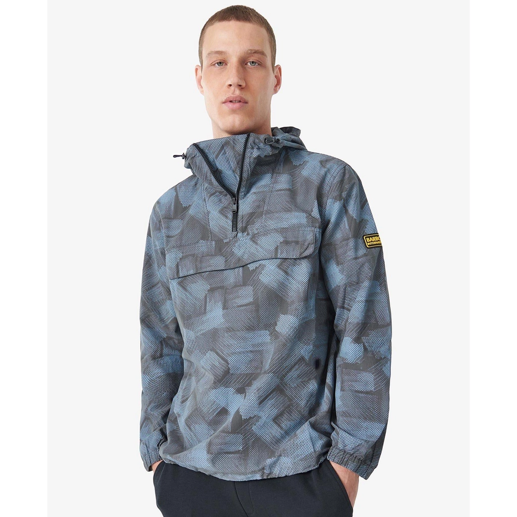 Barbour Stroke Print Overshirt - Charcoal