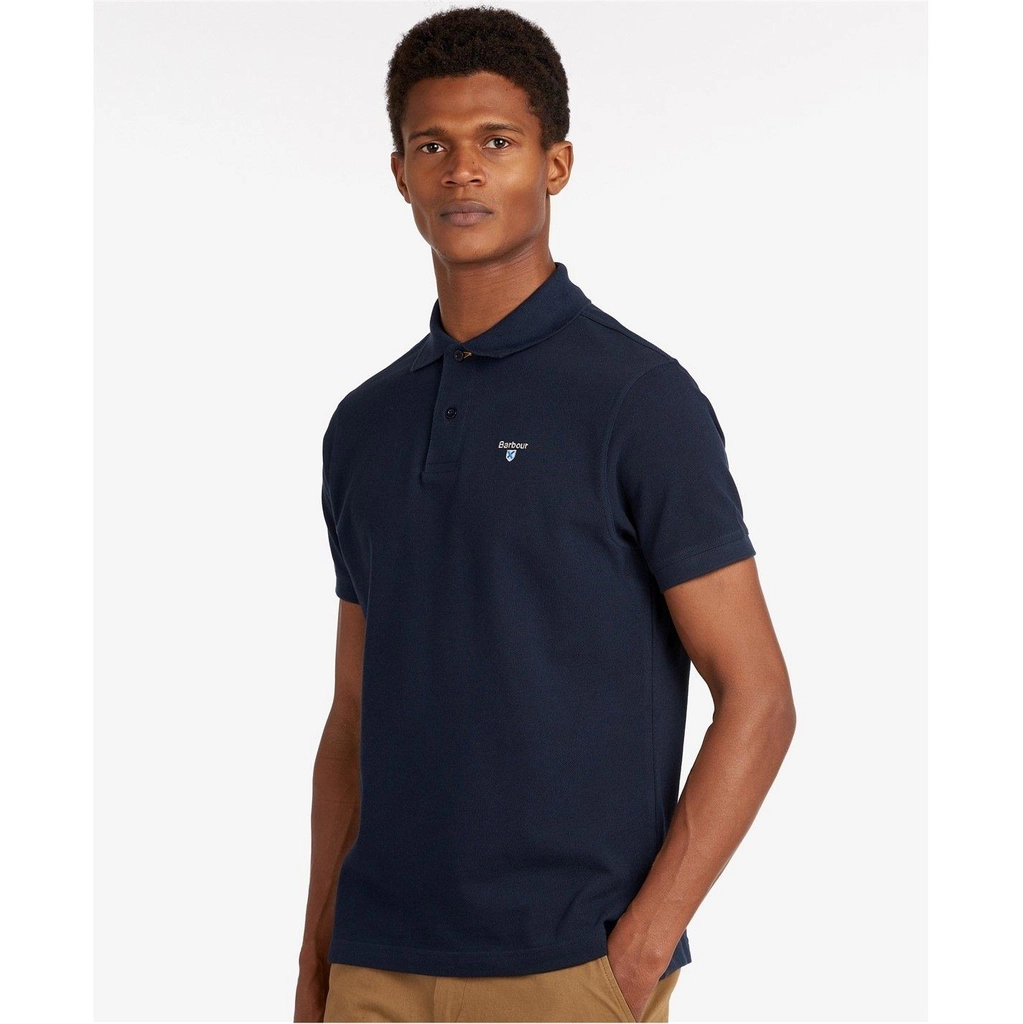 Barbour Tartan Pique Polo Shirt - New Navy NY31
