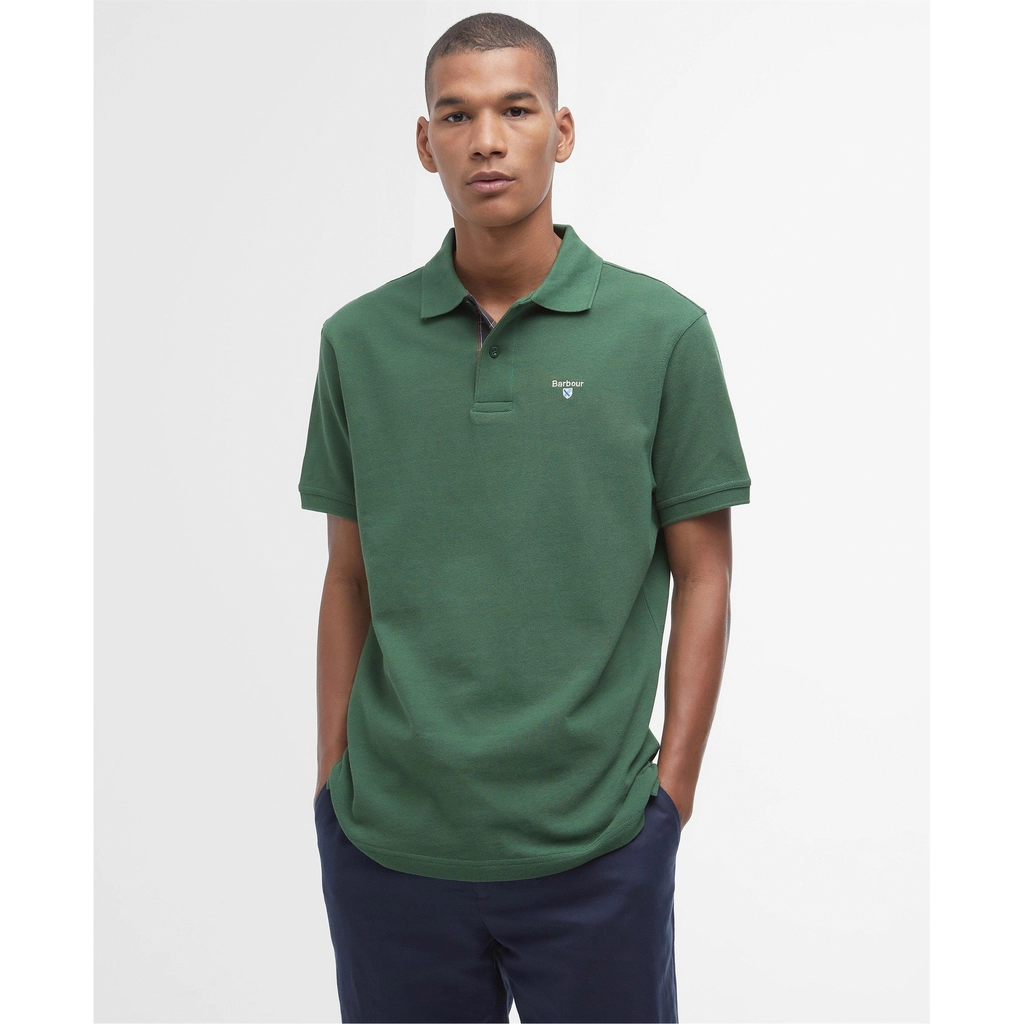 Barbour Tartan Pique Polo Shirt - Racing Green