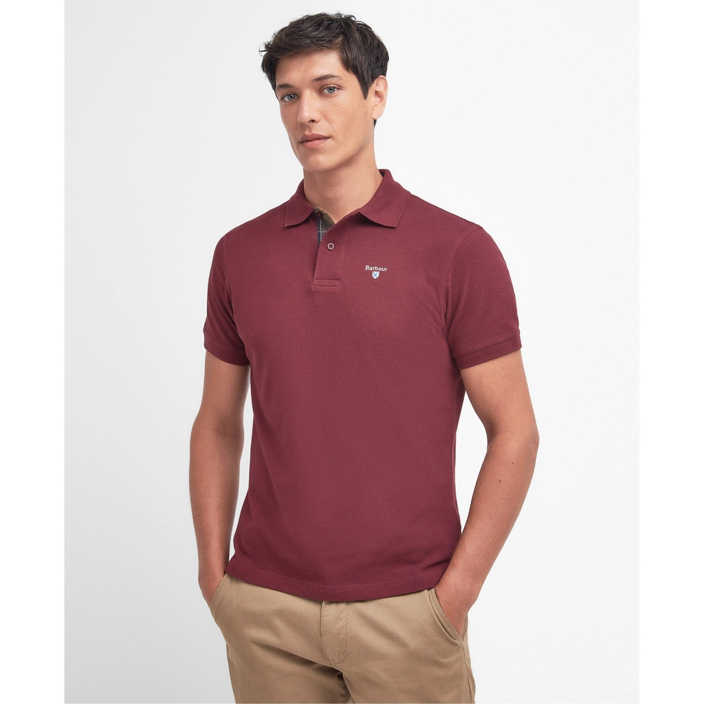 Barbour Tartan Pique Polo Shirt - Ruby
