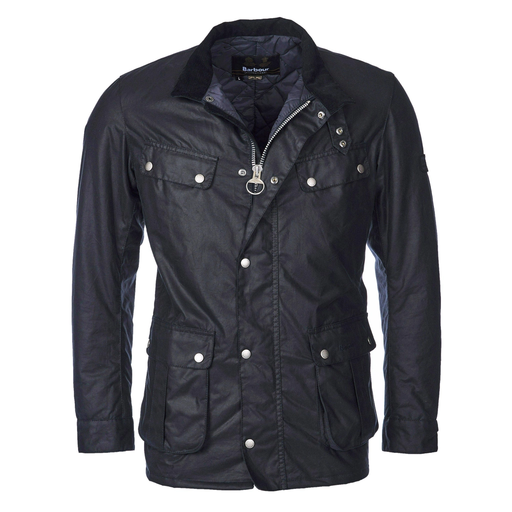 Barbour Tourer Duke Wax Jacket - Navy NY91