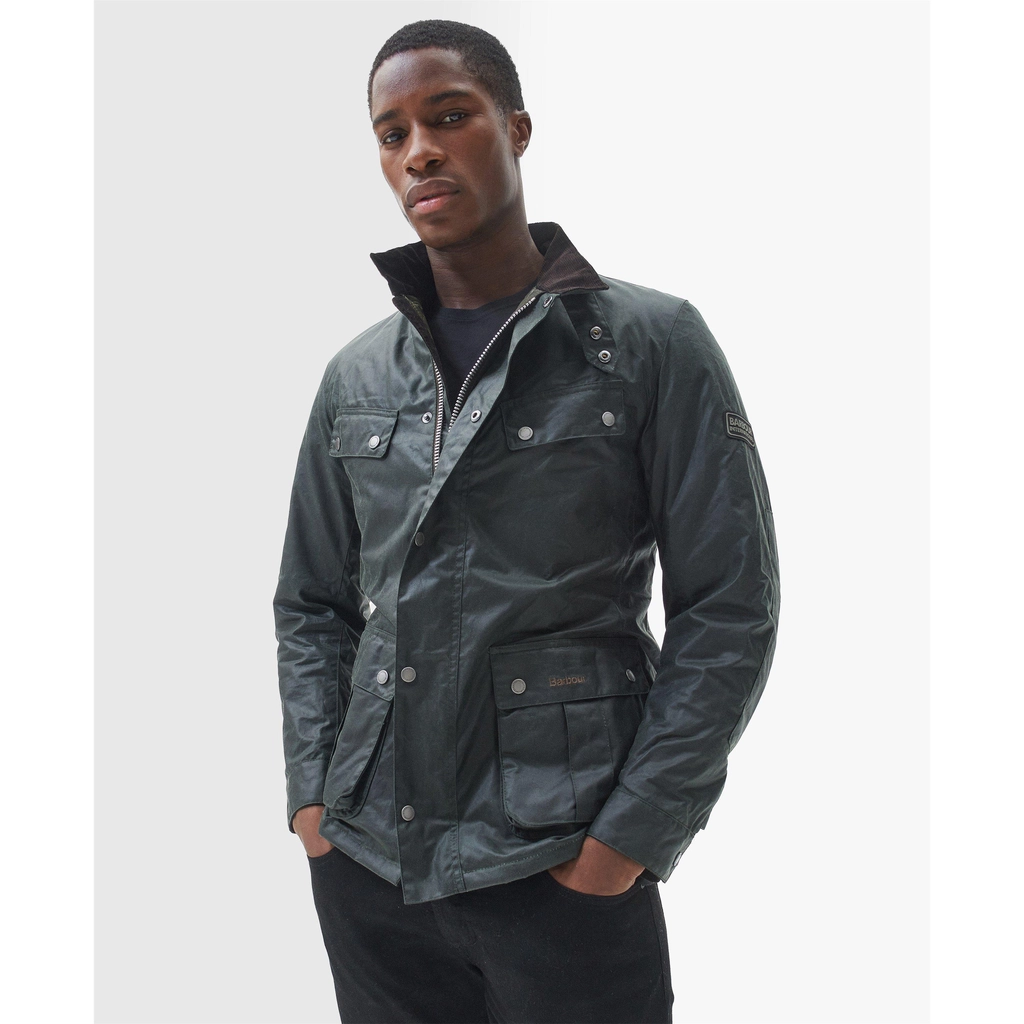 Barbour Tourer Duke Wax Jacket - Sage SG91