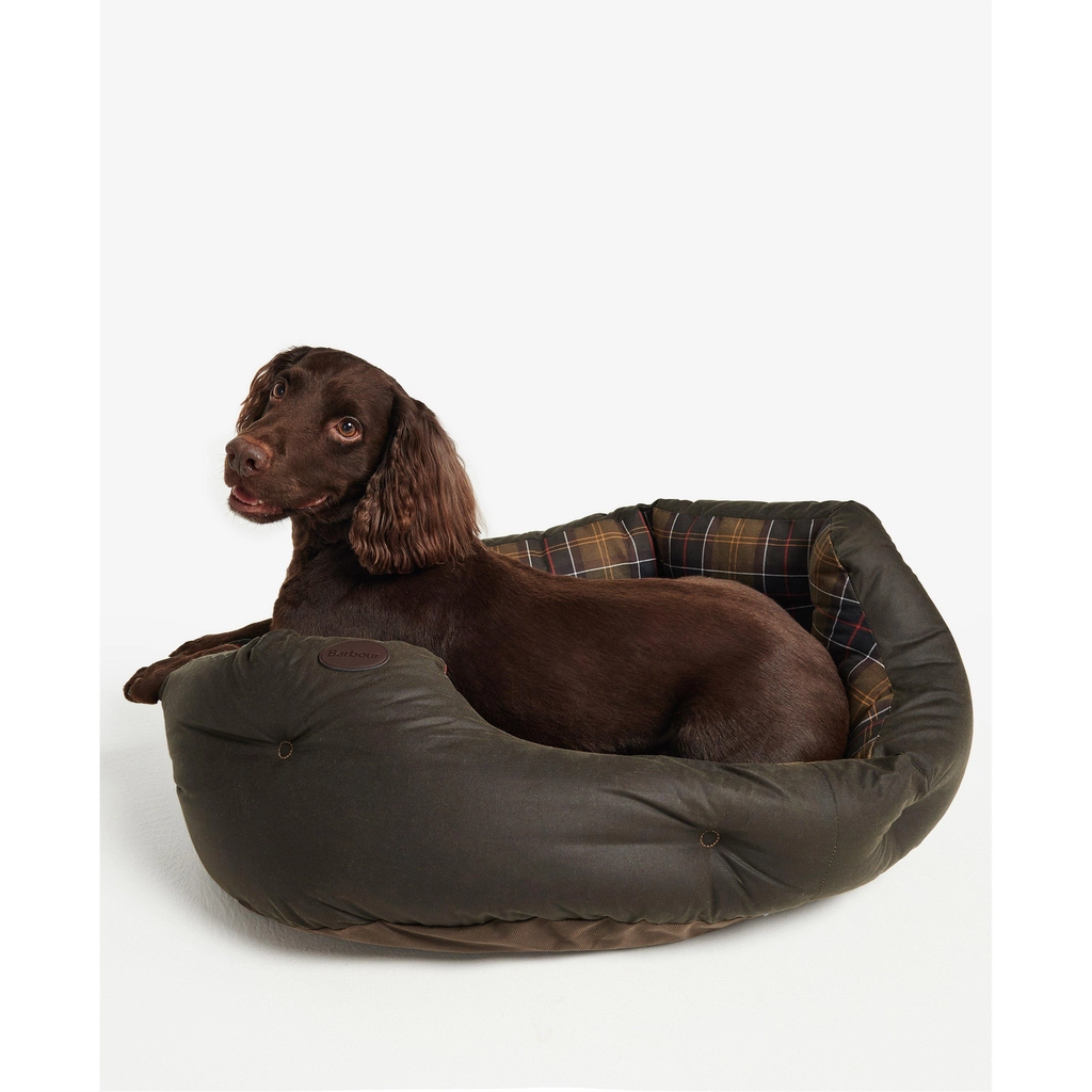 Barbour Wax/Cotton Dog Bed 30In - Tartan TN11