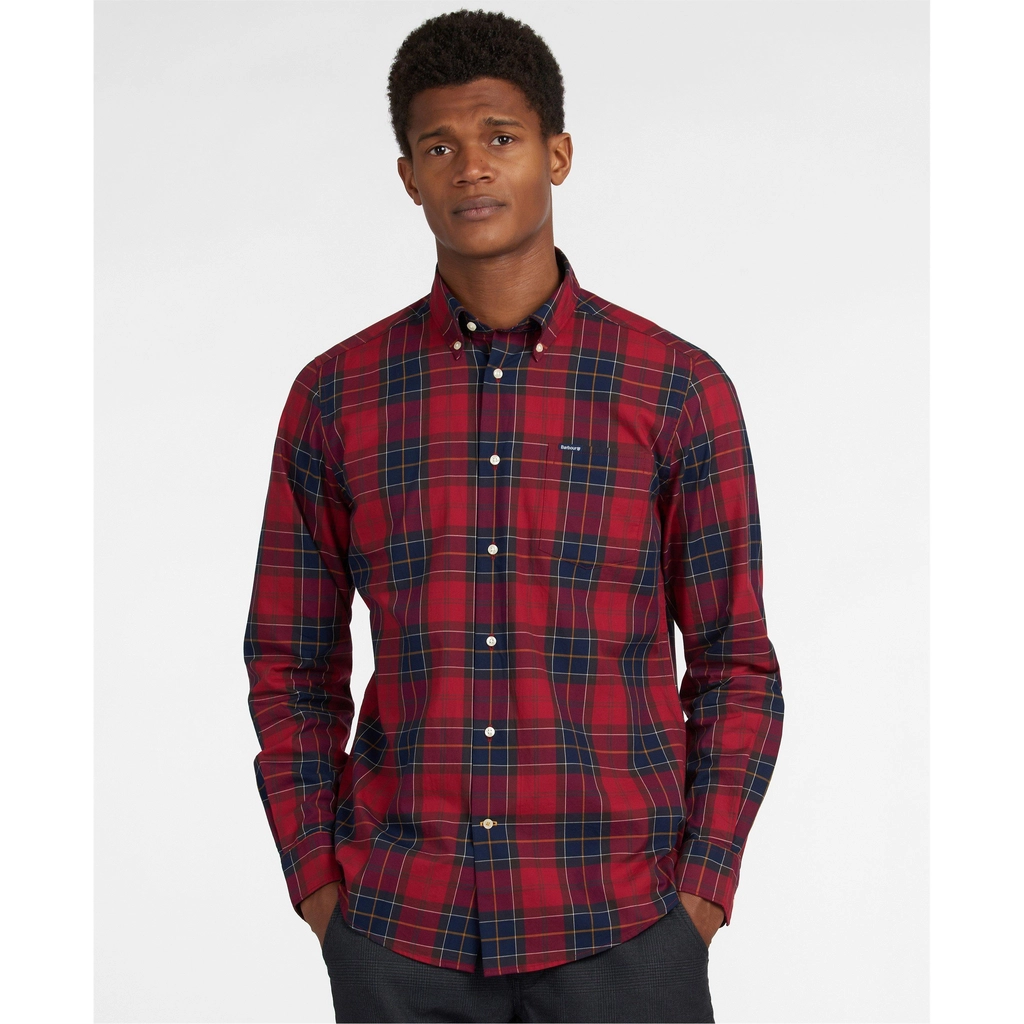 Barbour Wetheram Tailored Fit Shirt - Red RE52