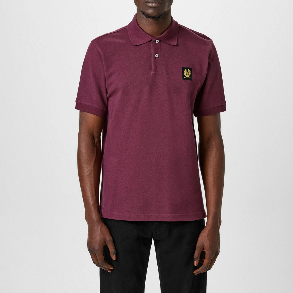 Belstaff Cotton Pique Polo - Aubergine