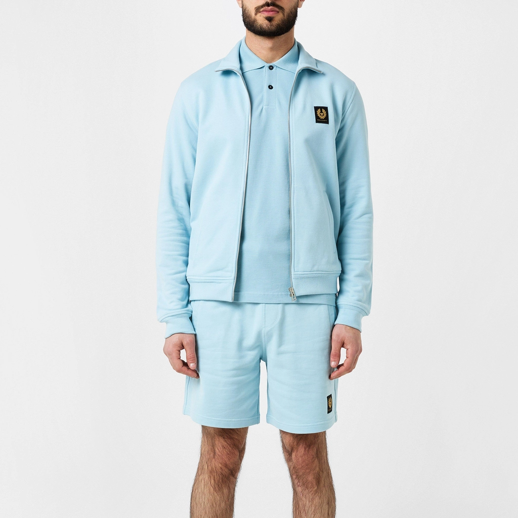 Belstaff Full Zip Sweatshirt - Sky Blue