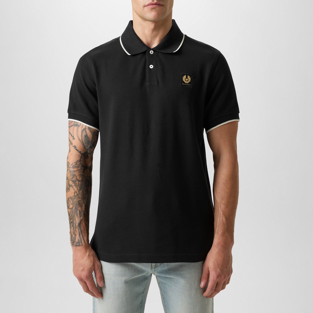 Belstaff Tipped Polo Shirt - Black