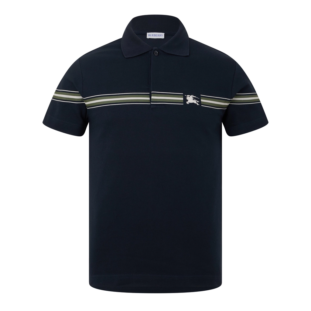 Burberry Burb Stripe Ekd Polo - Navy