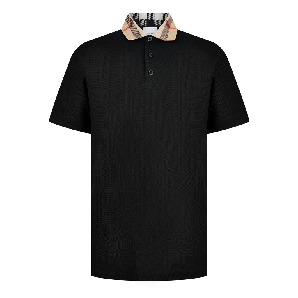 Burberry Cody Check Polo Shirt - Black