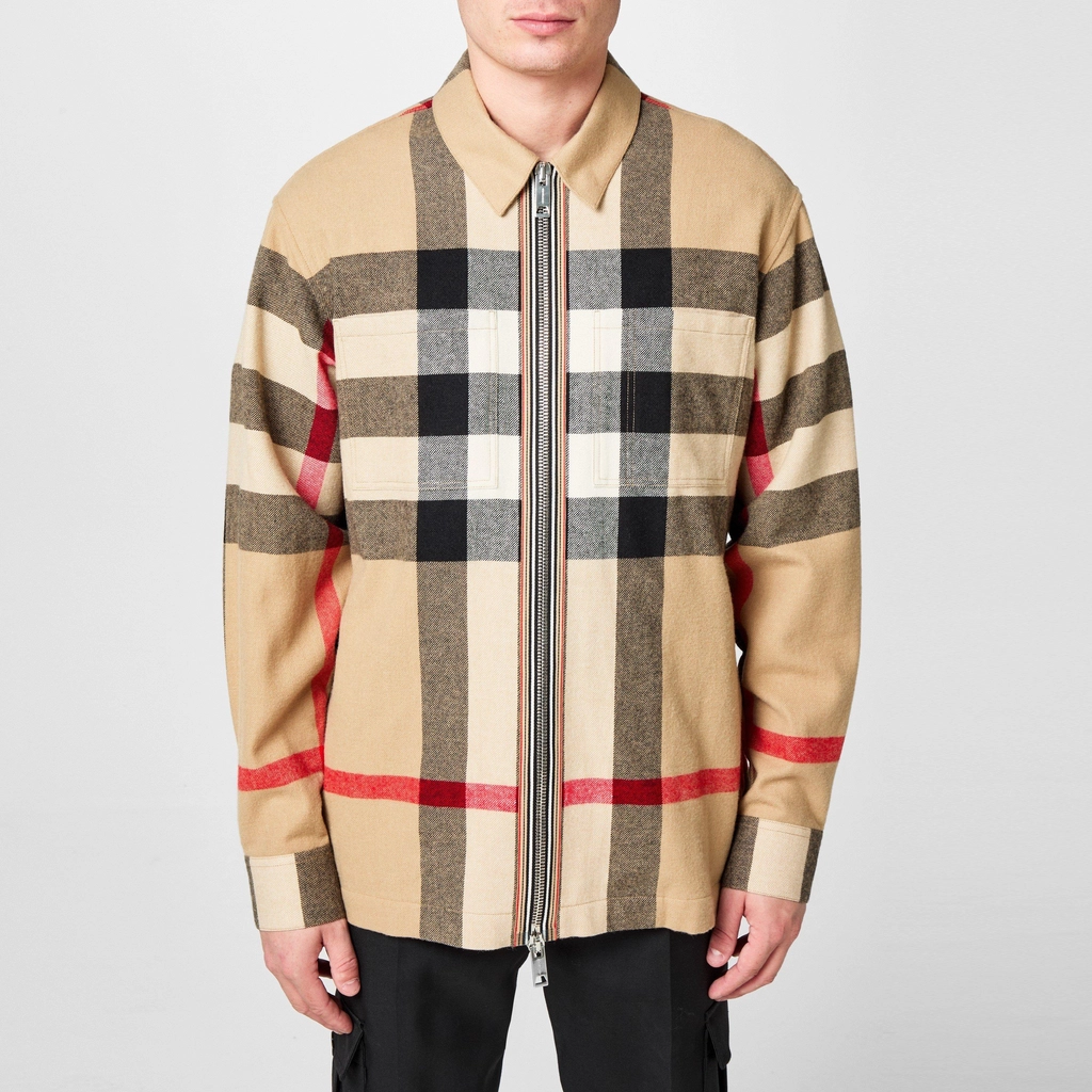 Burberry Hague Check Overshirt - Beige A7028