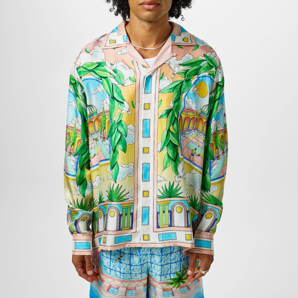 Casablanca Cuban Long Sleeve Shirt - Multi