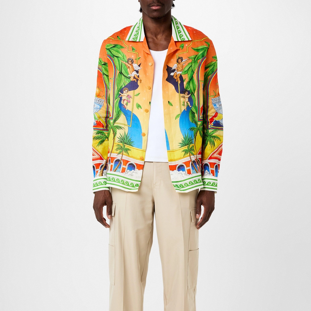 Casablanca Printed Linen Shirt - Multi