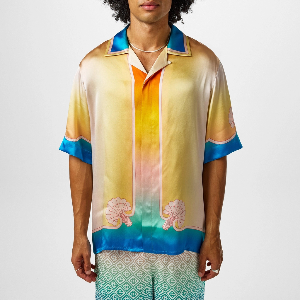 Casablanca Short Sleeved Silk Shirt - Multi