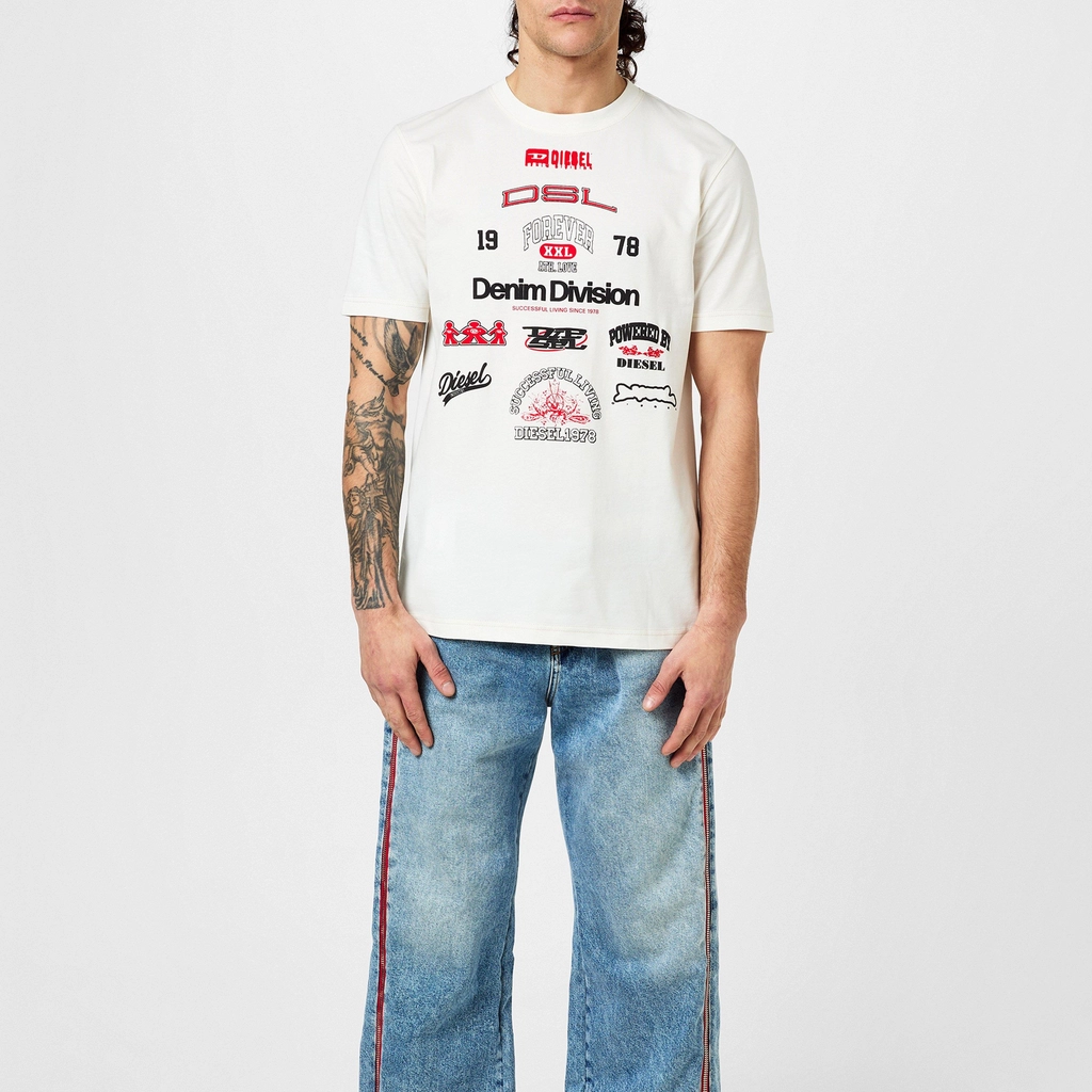 Diesel Multi Logo T - Off White 141