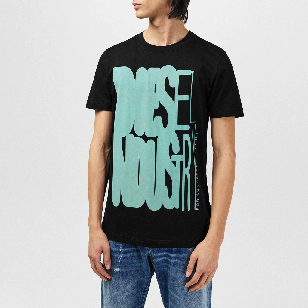Diesel Water Print T - Black 9XX