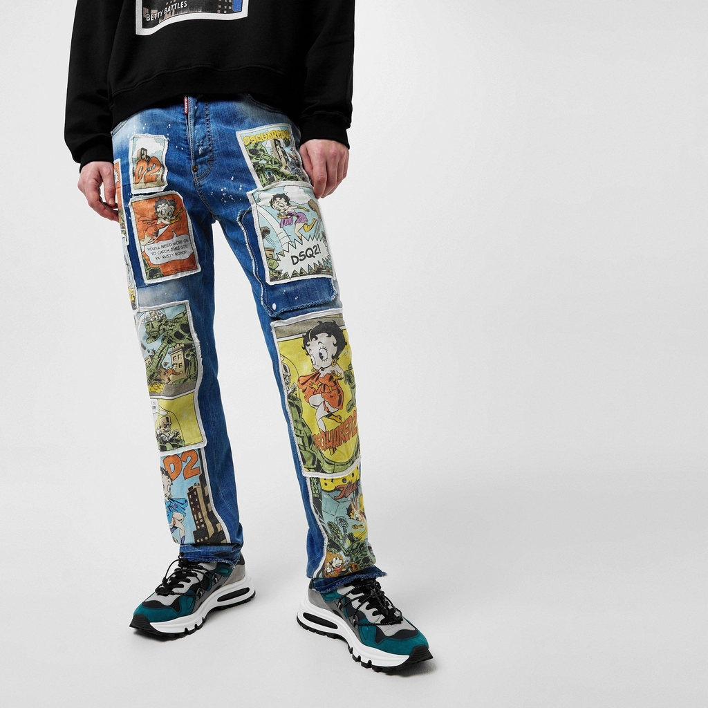 Dsquared2 Boop Wash 642 Jeans - Navy Blue