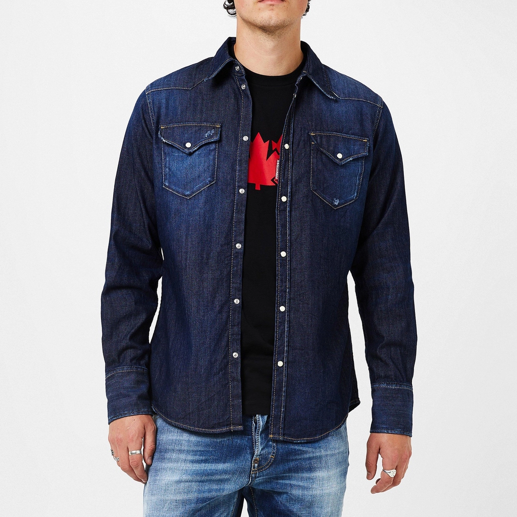Dsquared2 Classic Western Shirt - Navy