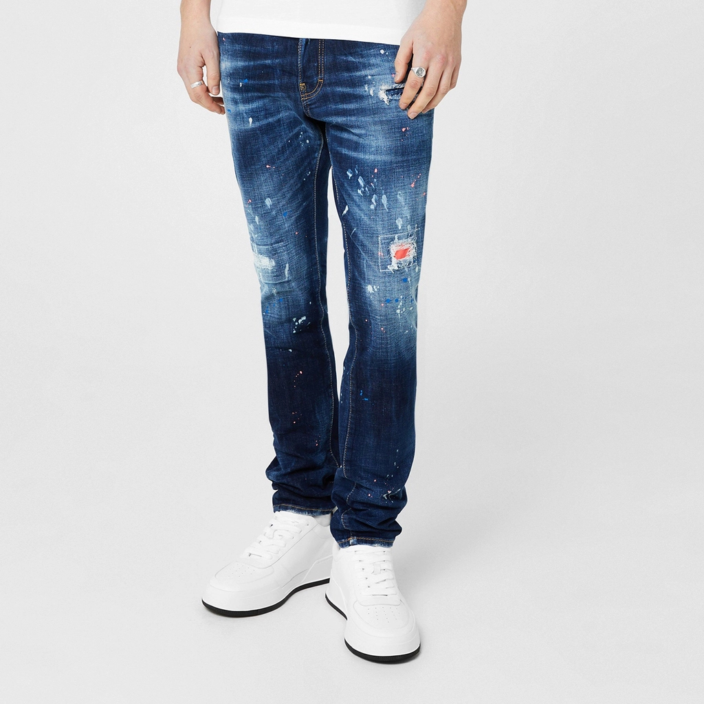 Dsquared2 Cool Guy Distressed Jeans - Navy Blue