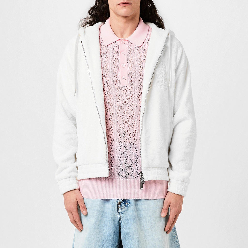 Dsquared2 Cool Raglan Fit Zipped Sweat - White