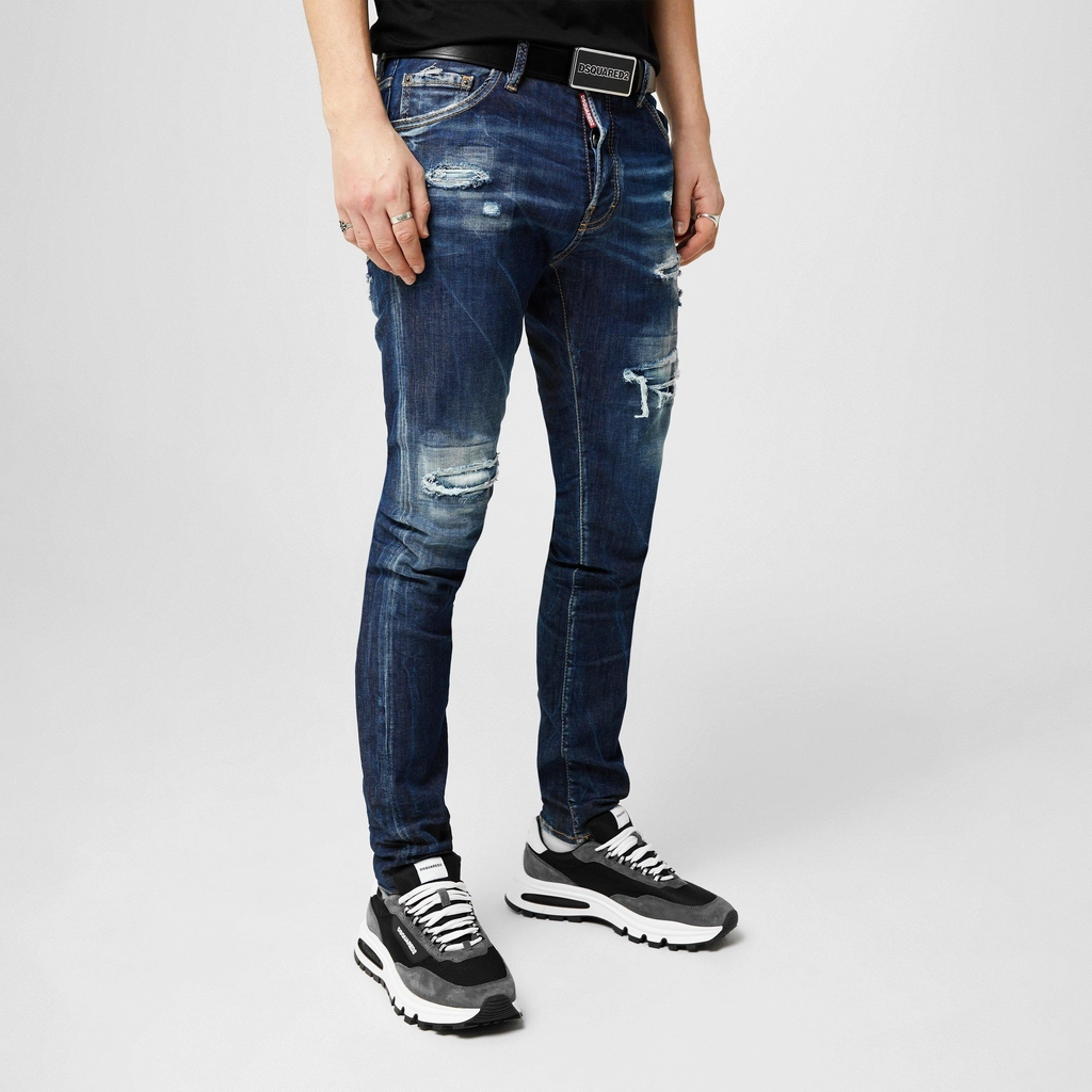 Dsquared2 Distressed Cool Guy Jeans - Navy Blue