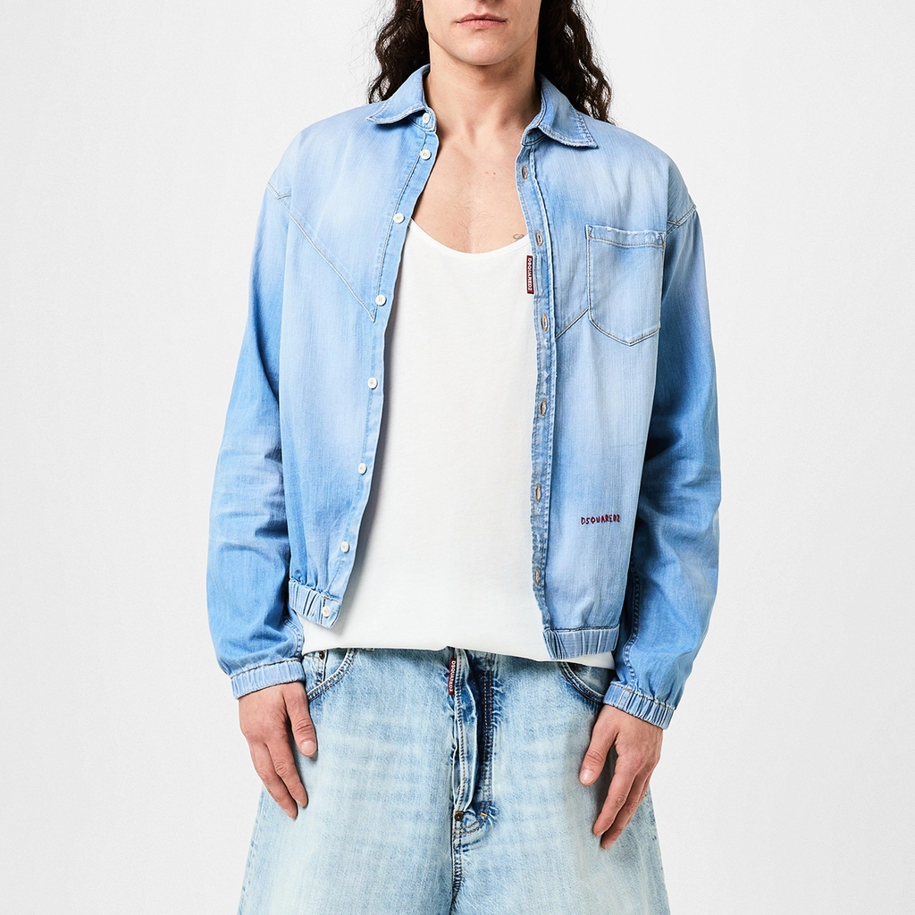 Dsquared2 Drawstring Shirt - Navy Blue