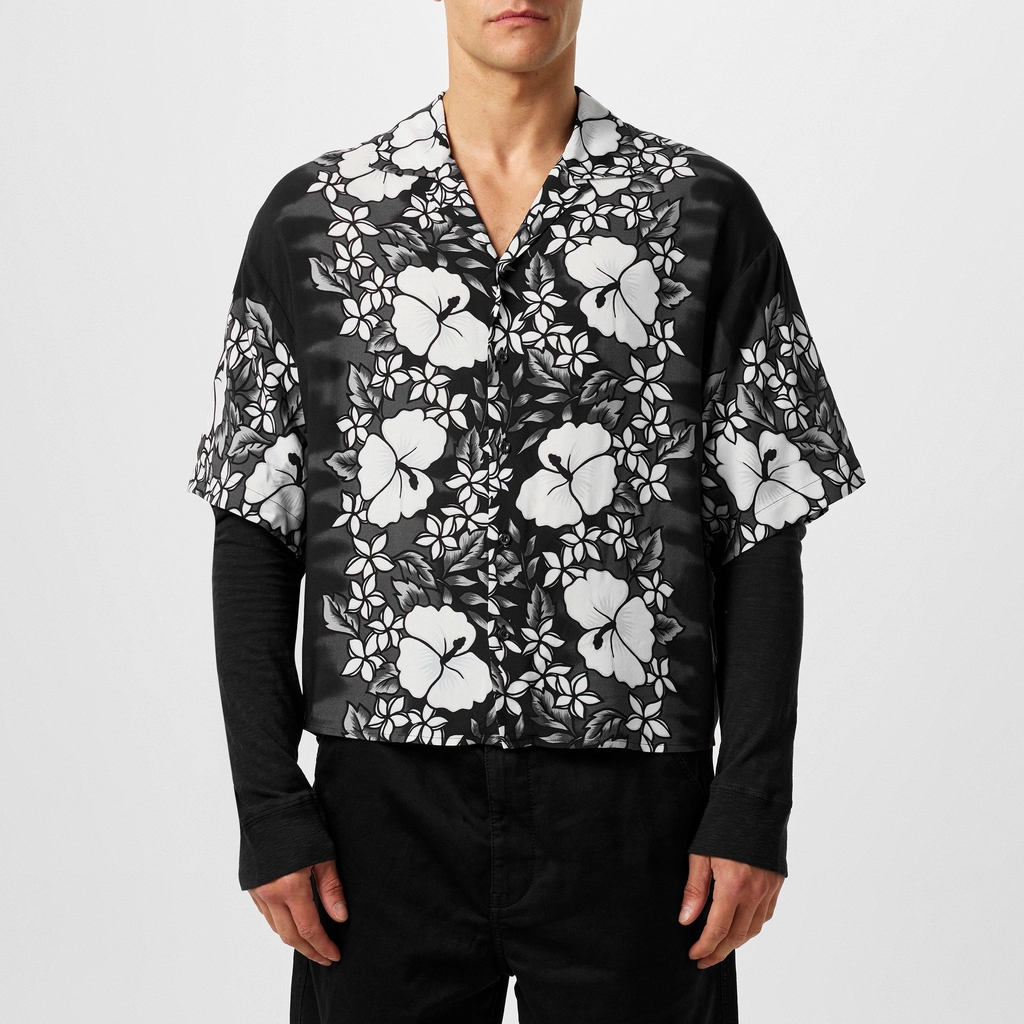 Dsquared2 Hawaiian Shirt - Bk/Wht 001S