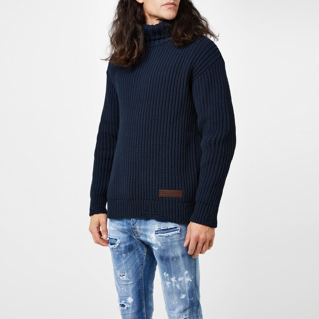 Dsquared2 Roll Neck Jumper - Navy