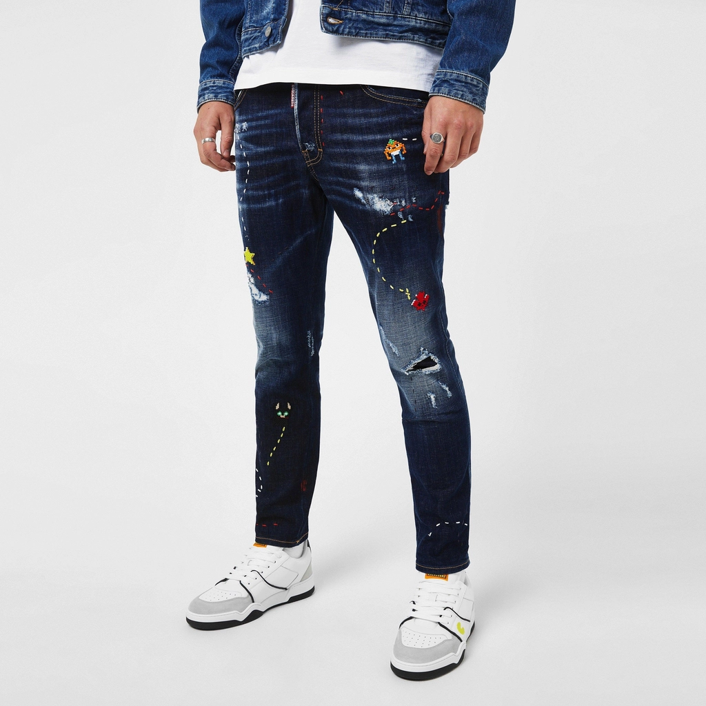Dsquared2 Skate Pixel Jeans - Navy