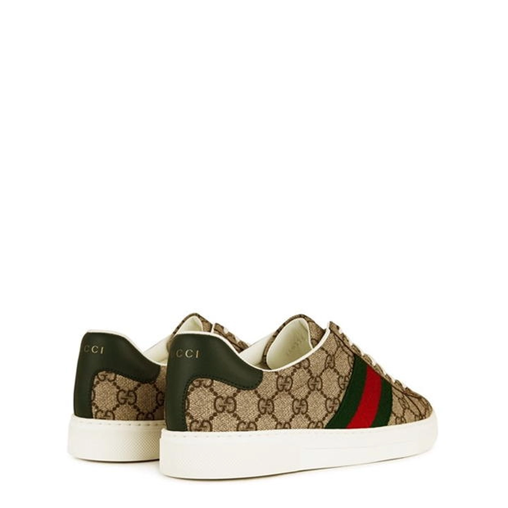 Gucci Ace Gg Web Sneakers - Beige