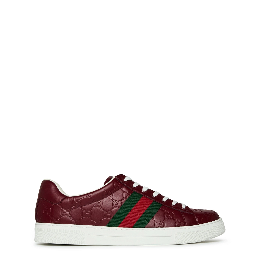 Gucci Ace Sneakers With Web Detailing - Black