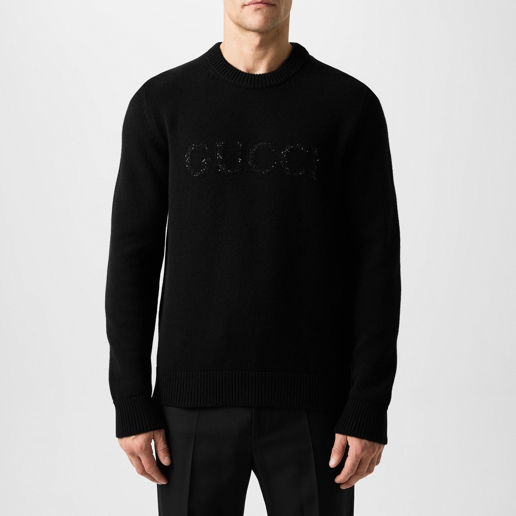 Gucci Cashmere Crew Sweater - Black/Mix