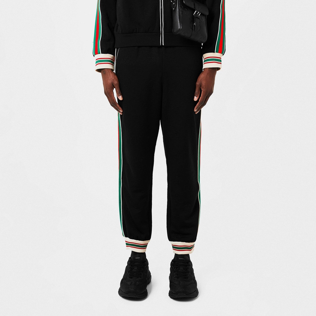 Gucci Gg Jacquard Jersey Jogging Trousers - Black/Mix