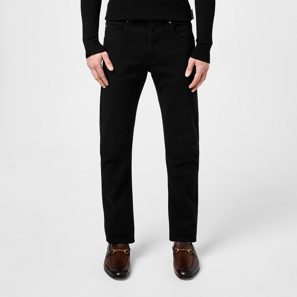 Gucci Horsebit Straight Jeans - Black