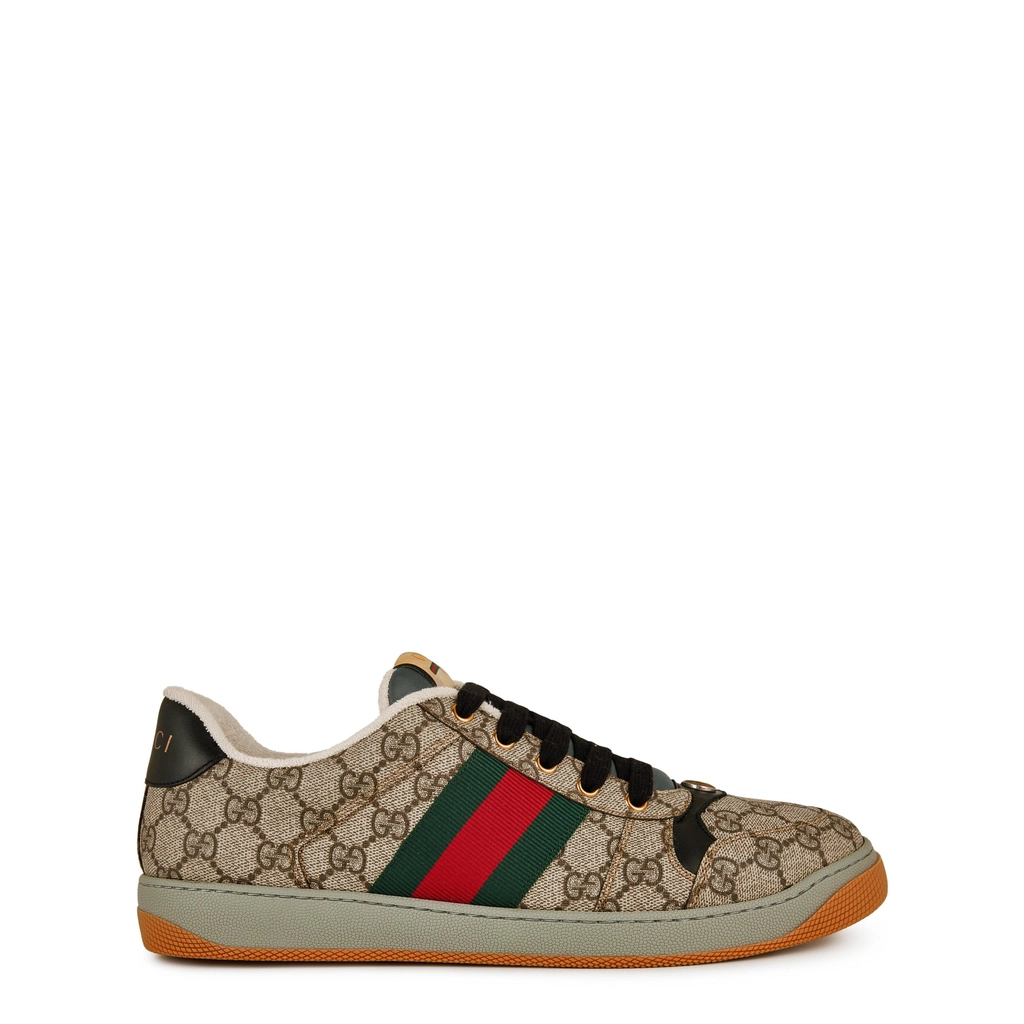 Gucci Screener Sneakers - Beige GG/Nero