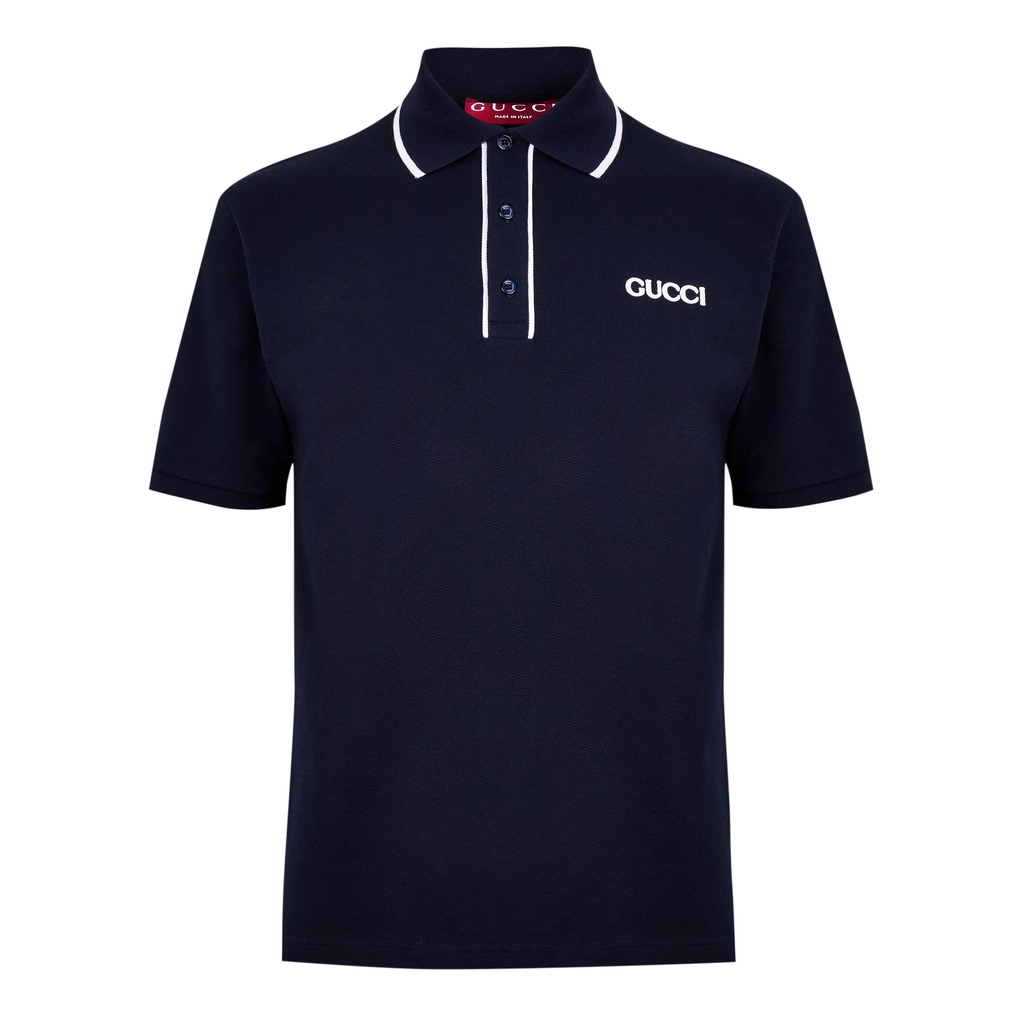 Gucci Stch Lgo Polo - Blue Navy