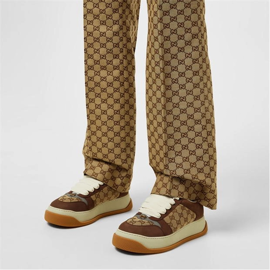 Gucci Screener Gg Trainers - Brown