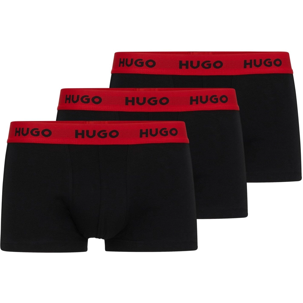 Hugo 3 Pack Boxer Shorts - Black