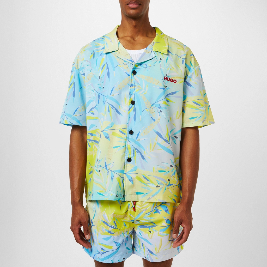 Hugo Beach Shirt Relaxed 10257205 0 - PastelYellow740