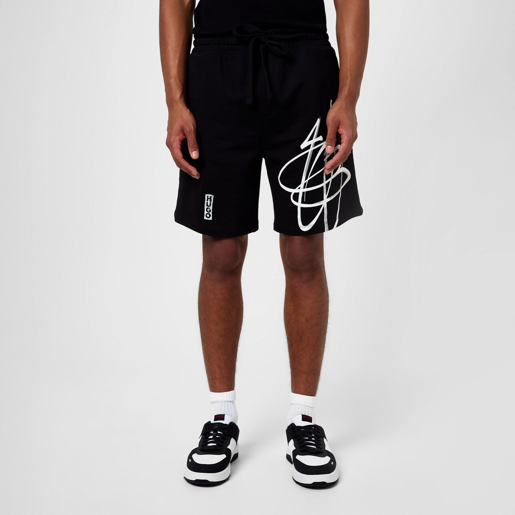 Hugo Debsaroka Graffiti Shorts - Black/White 001