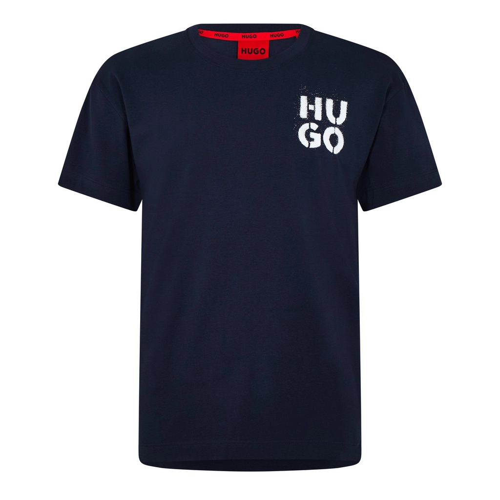 Hugo Spraylogo T-Shirt 10261152 01 - Dark Blue 405