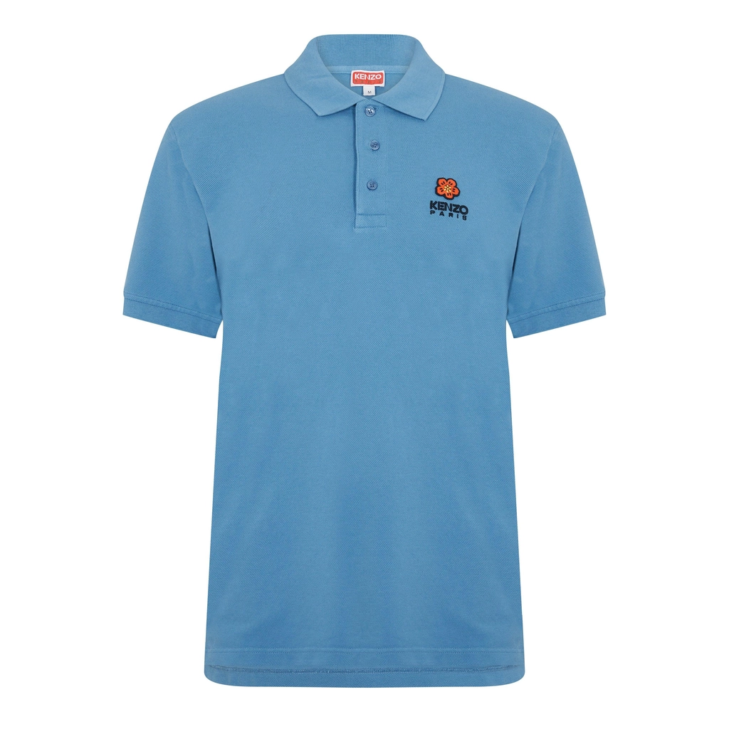 Kenzo Crest Polo Shirt - Cyan 69
