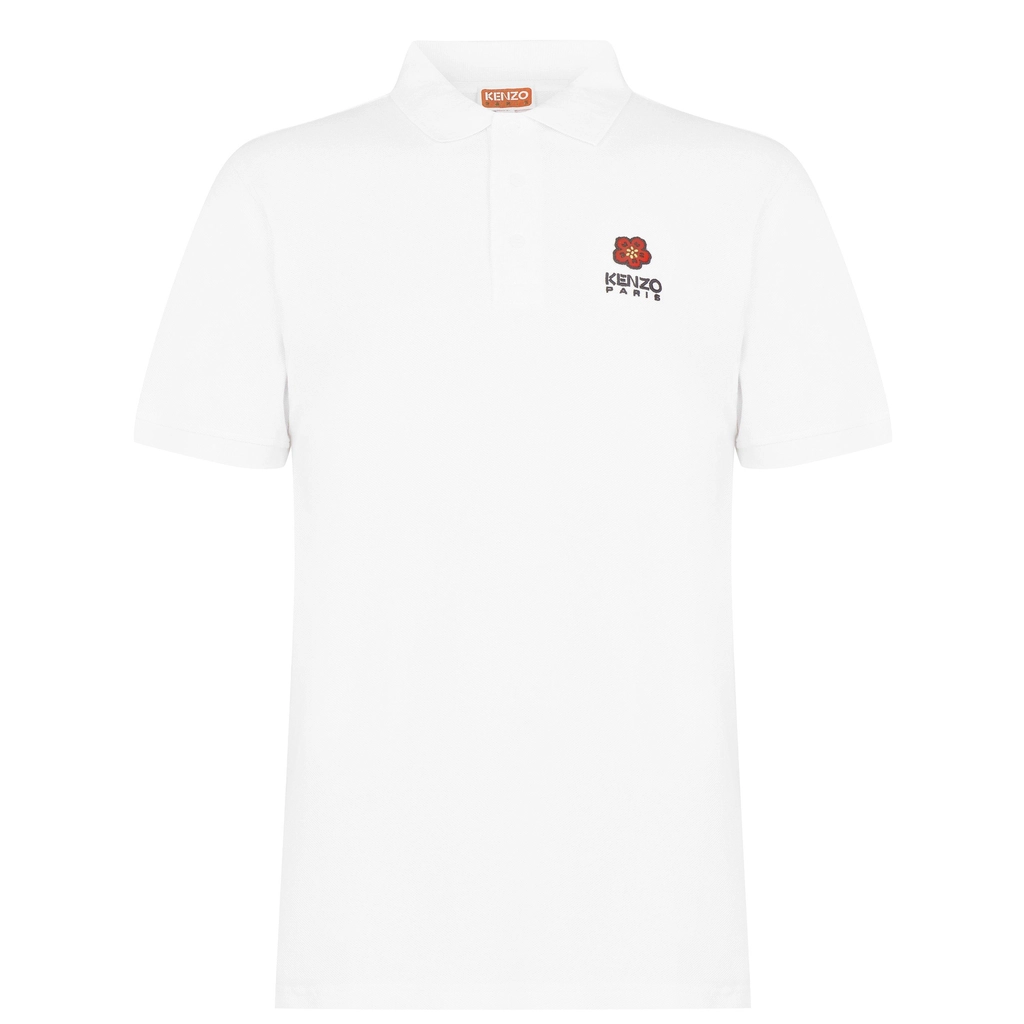 Kenzo Crest Polo Shirt - White 01